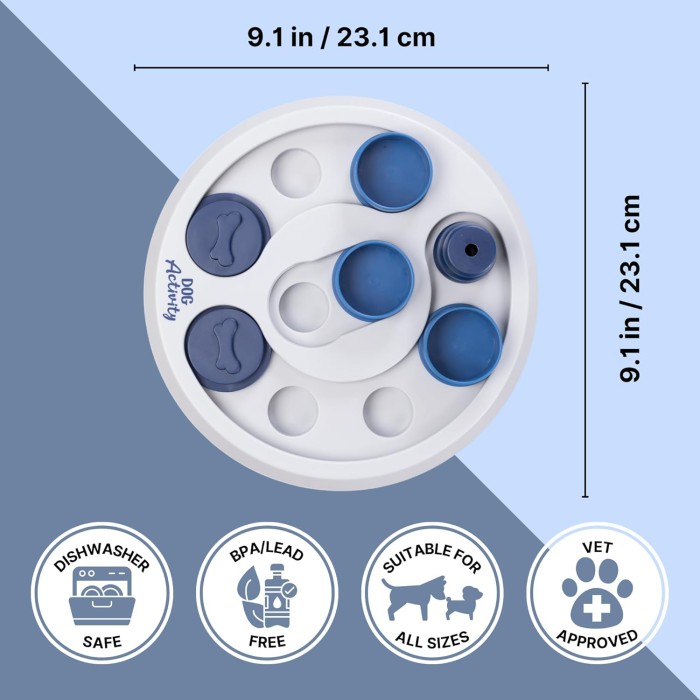 TRIXIE Dog Activity, Strategiespiel „Flip & Fun“ für Hunde, ø 23cm, 32001