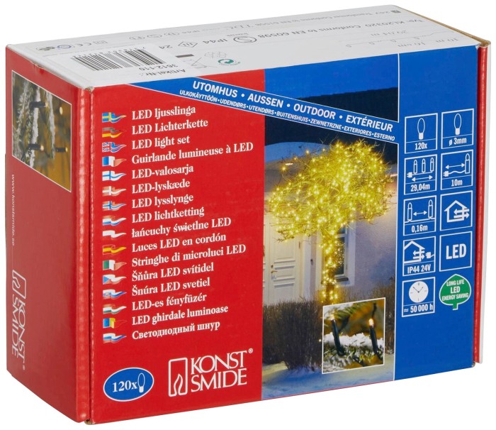 Kontsmide Lichterkette, 120 Lichter, warm-weiß, 29,04 m, 3612-110 3