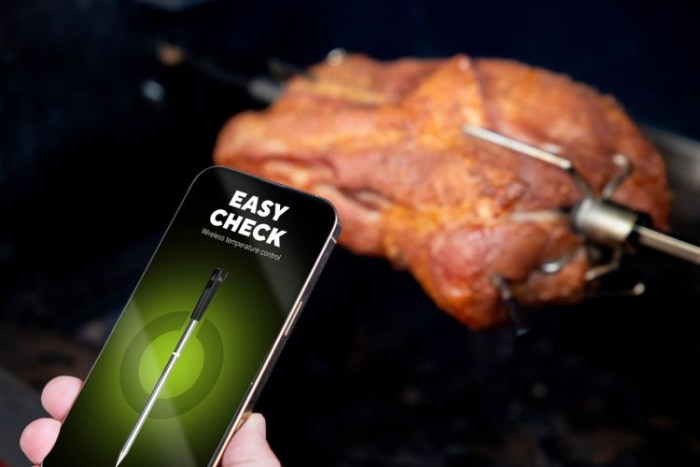 Outdoorchef Easy Check Thermometer Quadro – Wireless Bluetooth BBQ‑Thermometer mit App, 4 Fühler, 200m, 14.491.96