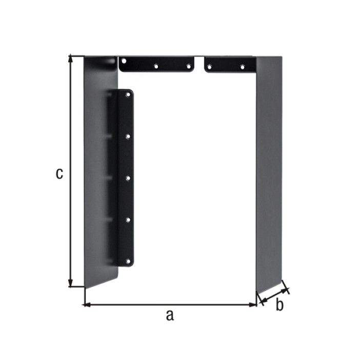 Alberts Vogelhäuschen U-Schutzdach, DIY Montage, zum aufhängen oder hinstellen, 130 x 120 x 100 mm, Matt Schwarz, 355265