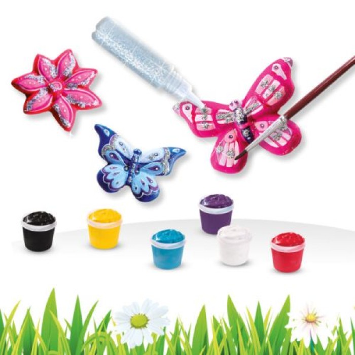 SES Creative Gießen und anmalen – Glitzerschmetterlinge, 01131