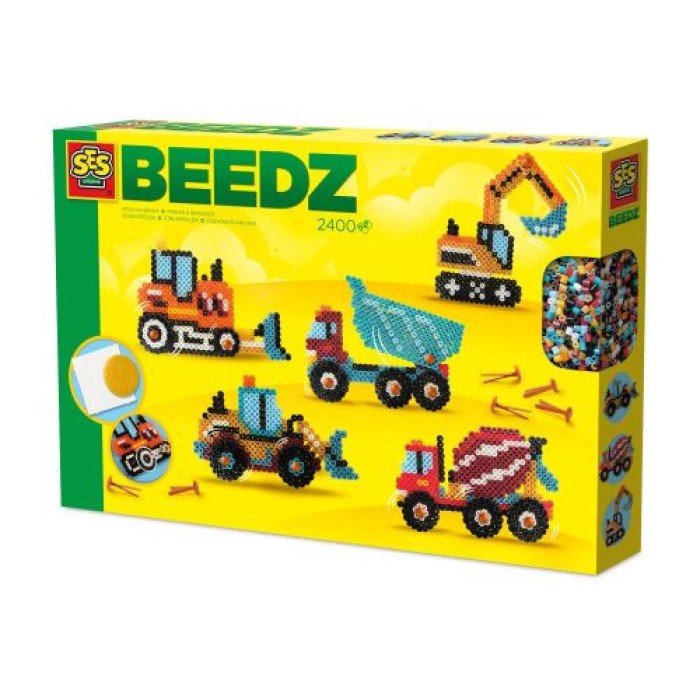 SES Creative Bügelperlen-Set -  Baufahrzeuge, 06206