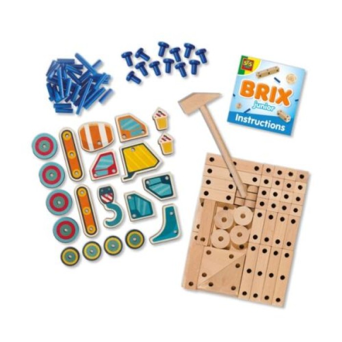 SES Creative Brix Junior - Konstruktionsset Baufahrzeuge, 14071