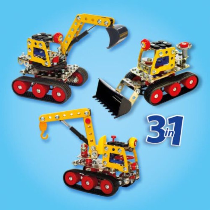 SES Creative Creator Metall-Bausatz – Baufahrzeuge 3 in 1, 14269