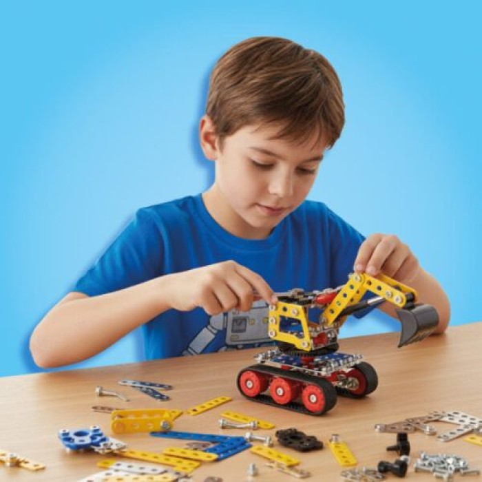 SES Creative Creator Metall-Bausatz – Baufahrzeuge 3 in 1, 14269
