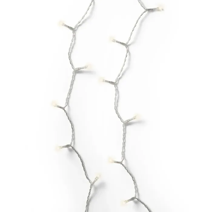 Lumineo LED Durawise Ricelight Lichterkette Batterie, 48 LED, 350 cm, transparent-warm, 497188