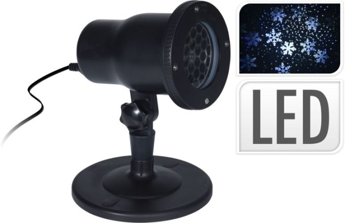 LED-Schneeflockenprojektor mit Schneesturmeffekt, Weiß, IP44, AXY000730