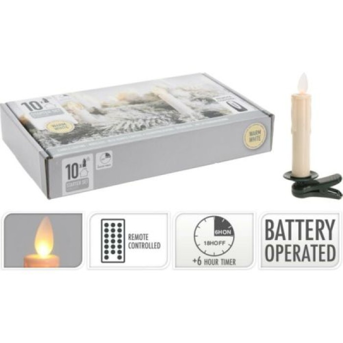 Koopman Kerzenbeleuchtung 20 Stück mit Timer, AX2001020