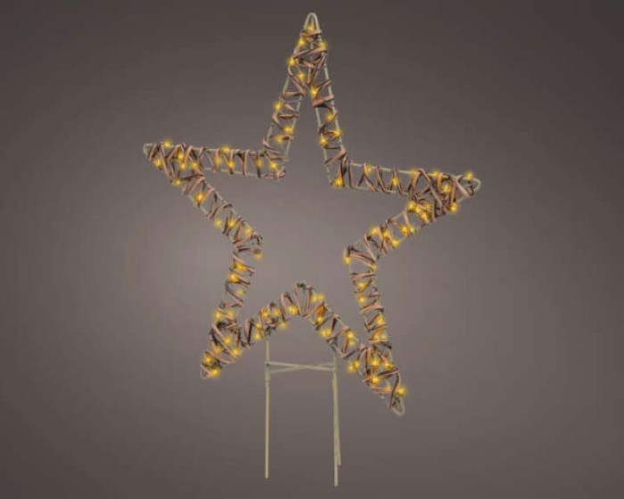 Lumineo Micro LED Stabbeleuchtung LED Stern, W48 H54cm, 100 Lichter, 490591