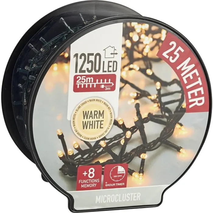 Koopman LED-Lichterkette 1250LED, warmweiß, 25m, AGL521340