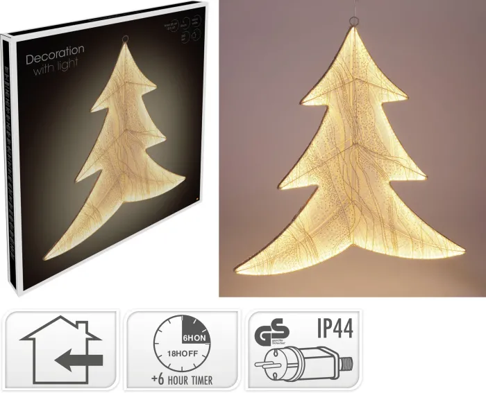 LED Baum 260LED, 53x56cm, gold, warmweiß, AMZ143210