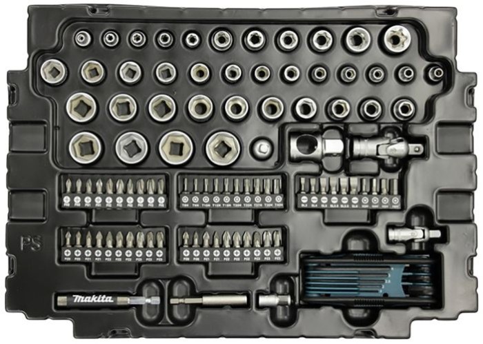 Makita Handwerkzeug-Set 120-tlg. Im MAKPAC E-08713