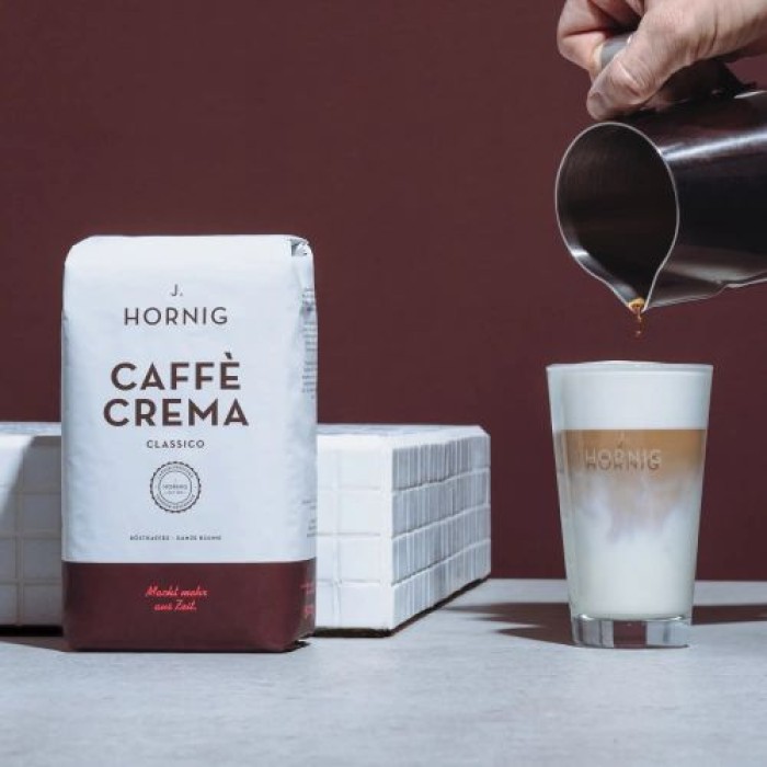 J. Hornig Caffè Crema Classico Kaffee ganze Bohne 1 kg, kräftig, Espresso, 1737