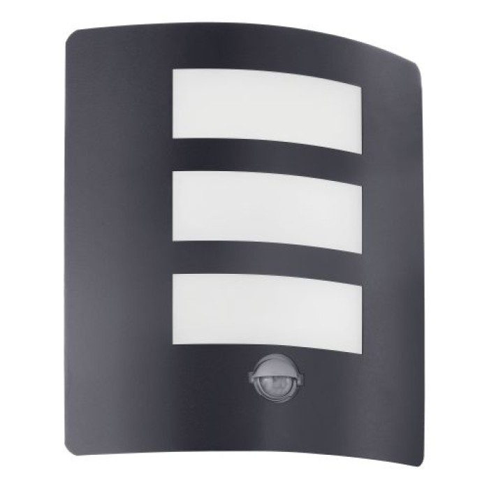 EGLO Wandleuchte außen Rosada-E, E27, IP44, Sensor, 23,5cm, 74018