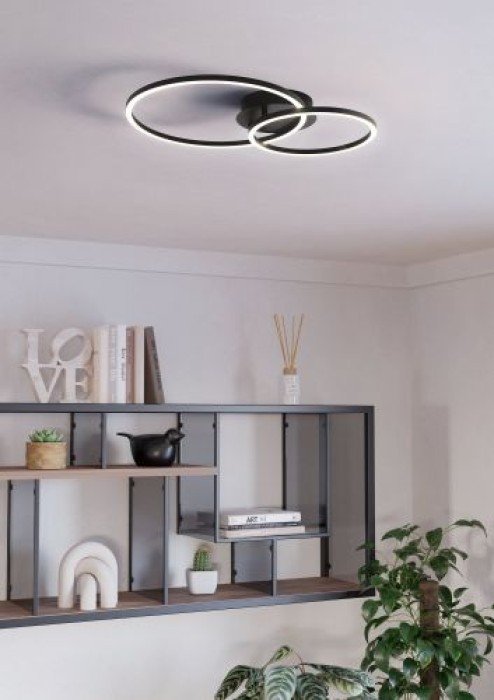 EGLO LED Deckenleuchte Palmaves 2, 56x39cm, 1600lm, 3000K, 75554