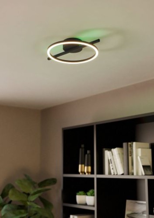 EGLO LED Deckenleuchte CCT dimmbar schwarz - Gambulaga 1, 75967