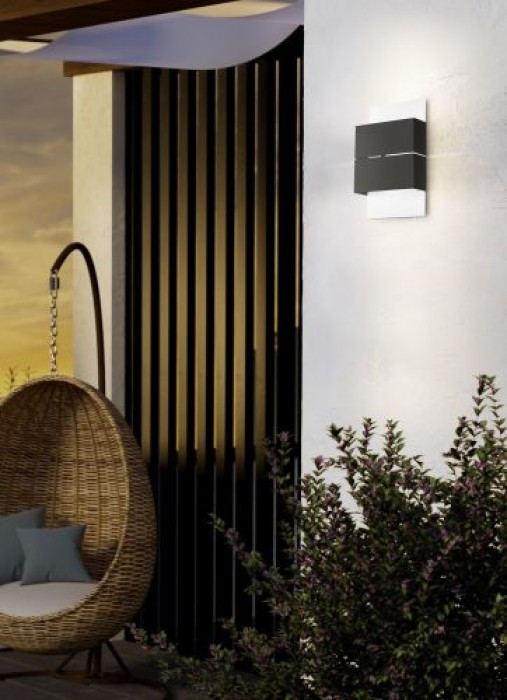 EGLO LED Außen-Wandlampe Kibea, IP54, 15cm, 460lm, 3000K, 93254