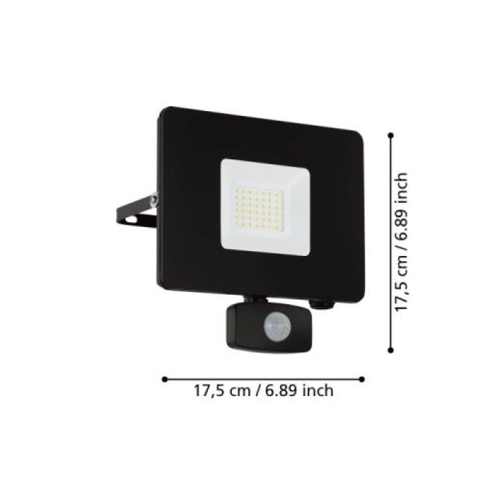 EGLO LED Außenwandleuchte IP44 Sensor 17cm Faedo 3, mit Sensor, 97462