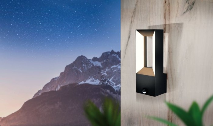 EGLO LED Außen Wandlampe Riforano, mit Bewegungsmelder, IP44, Sensor, 3000K, 98726