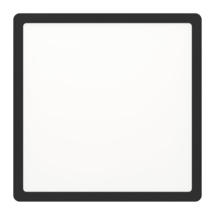 EGLO LED Deckenleuchte Fueva 5, IP44, Schwarz, 28,5x28,5cm, 2400lm, Warmweiß, 99271