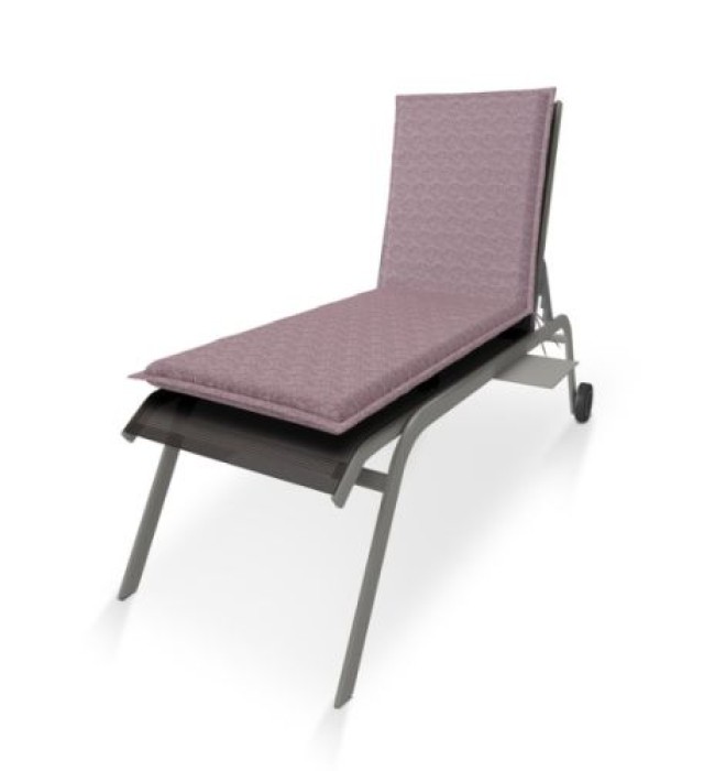 Doppler Liegeauflage Sunlounge Art,  Fischgräten Lila, 195x60x6cm, Polyester&Baumwolle, 5142914043