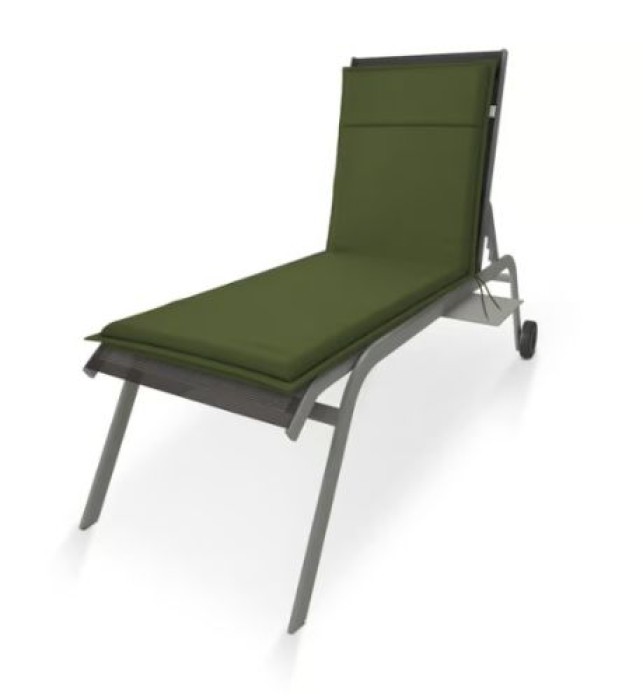 Doppler Auflage Sunlounge Life Moosgrün, 195x60x4cm, 5147595351