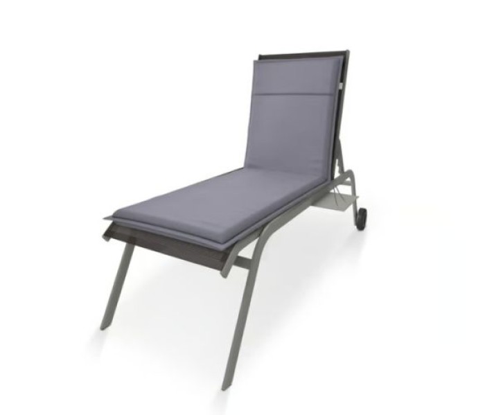 Doppler Auflage Sunlounge Life hellgrau, 195x60x4cm, 5147595354