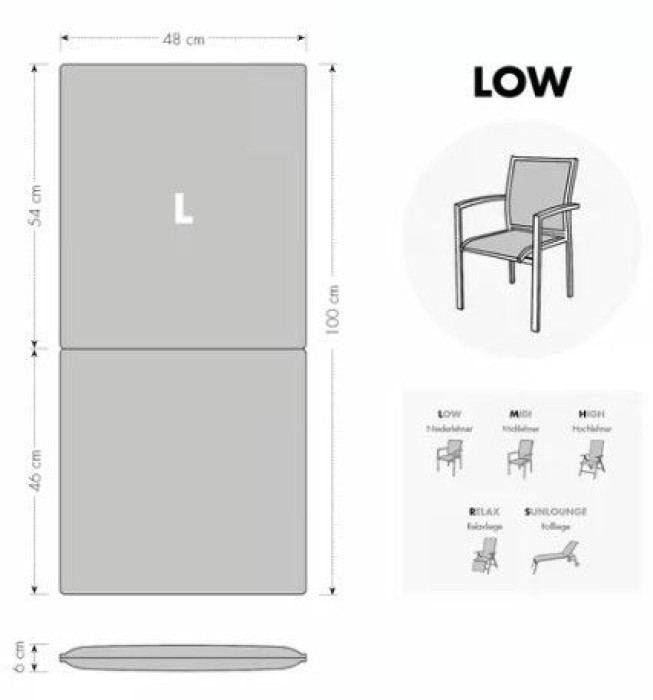Doppler Auflage Niedriglehner Living, Braune Blätter, 100x48x6cm, 5112156110
