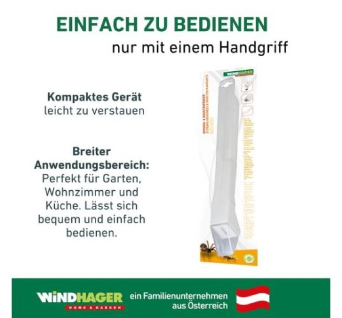 Windhager Spinnen- und Insektenfänger Easycatch, Weiß, 03267