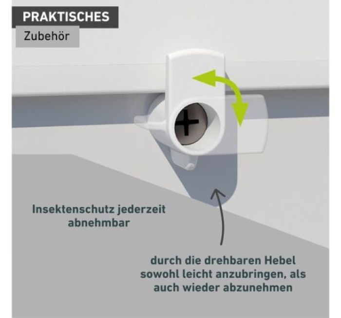 Windhager Insektenschutz Vorreiber-Set Fenster, Fliegengitter-Zubehör, Insektenschutz Ersatzteile, Spannrahmen Fenster, inkl. Schrauben, einfache Montage, 4 Stk., anthrazit 04539