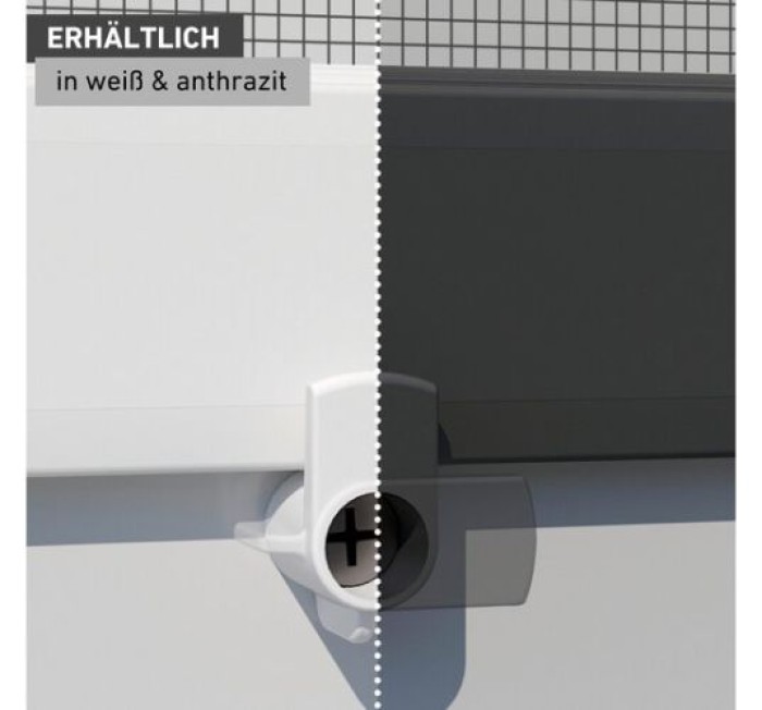 Windhager Insektenschutz Vorreiber-Set Fenster, Fliegengitter-Zubehör, Insektenschutz Ersatzteile, Spannrahmen Fenster, inkl. Schrauben, einfache Montage, 4 Stk., anthrazit 04539