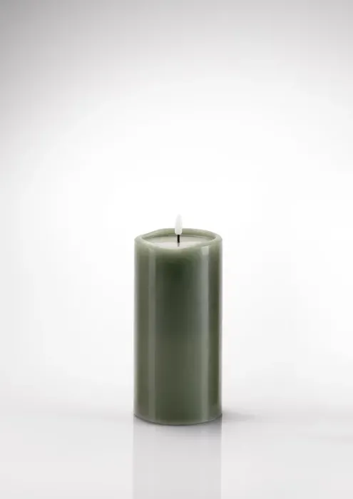 Schlaraffenland 3D LED Kerze NOVITA XL, 10x20cm, Grün, Echtwachs, 11852