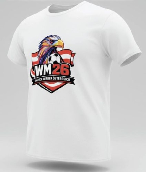 WM Fanartikel, T-Shirt WM26 Aufdruck, verschiedene Größen, T-SHIRT WM26