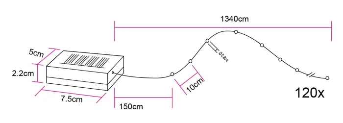 Globo Solarleuchte Trianta, LED Lichterkette, 33718-120