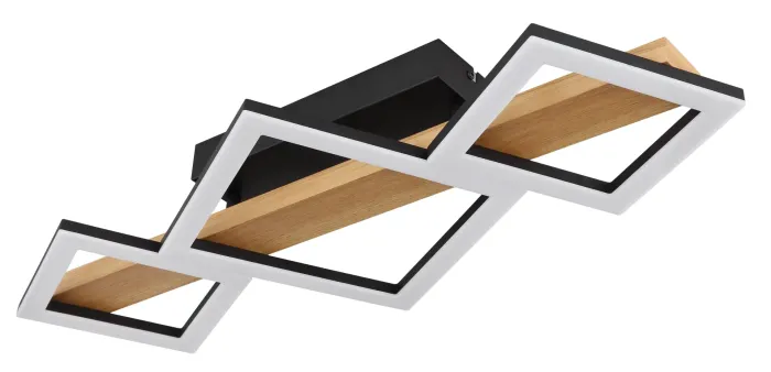 Globo Deckenleuchte DUSTIN schwarz, 66x30x10cm Metall, LED, 67288D1