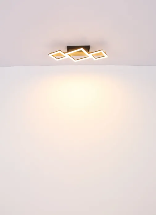 Globo Deckenleuchte DUSTIN schwarz, 66x30x10cm Metall, LED, 67288D1