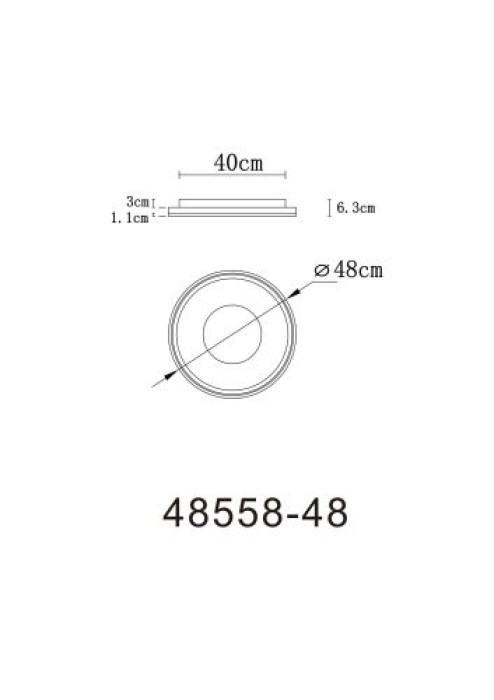 Globo LED Deckenleuchte EILA CCT 2640 lm Ø 48 cm Metall weiß 48558-48