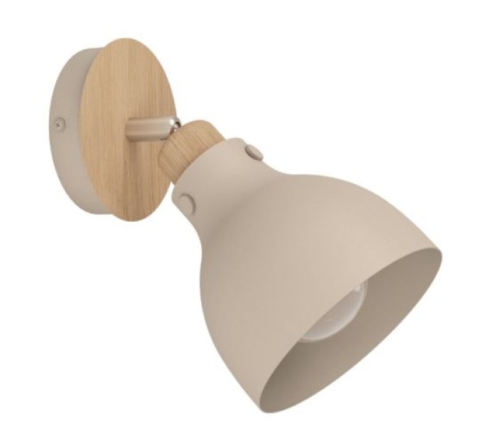 EGLO Wandlampe Arrecife, E27, Ø14,5cm, Metall, beige, 900711
