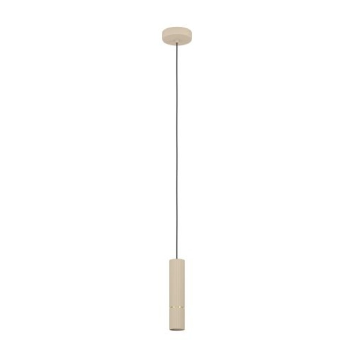 EGLO LED Hängelampe Caminia, GU10, Ø6cm, beige, Metall, 901151