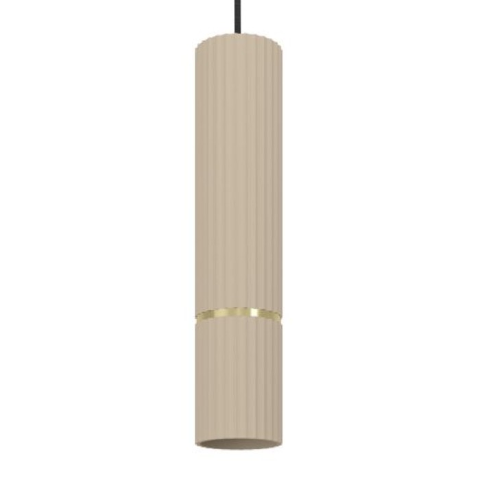 EGLO LED Hängelampe Caminia, GU10, Ø6cm, beige, Metall, 901151