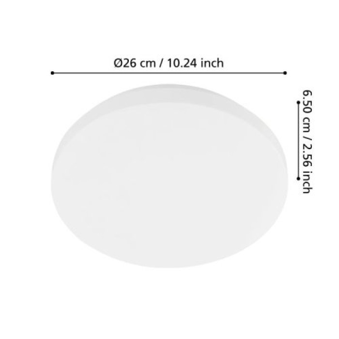 EGLO LED-Deckenleuchte Approdo, IP54 Ø26cm 1600lm 3000K, 901524
