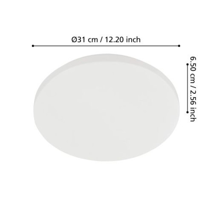 EGLO LED-Deckenleuchte IP54 Ø31cm 2250lm 3000K - Approdo, 901525