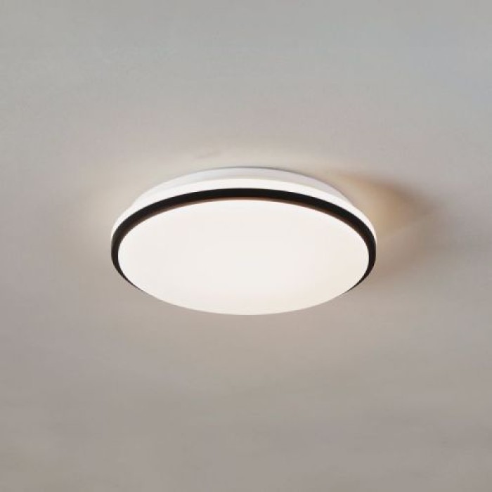 EGLO LED-Deckenleuchte Margidore, IP54 CCT Ø34cm Schwarz 2250lm, 901529