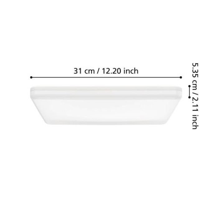EGLO LED-Deckenleuchte Castagneto, P54 CCT 31cm 2500lm, 901534