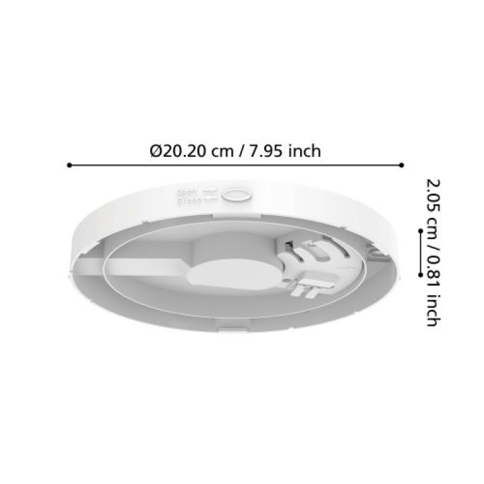EGLO Deckenbefestigung für Deckenleuchten Castagneto, Zubehör zur Montage von Deckenlampen, Ø 20 cm, 901536