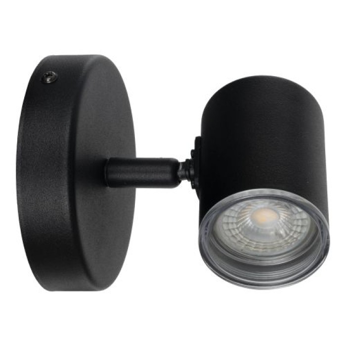 EGLO Spot Wandlampe Consuma 1, GU10, IP44, 11cm, schwarz, 901964