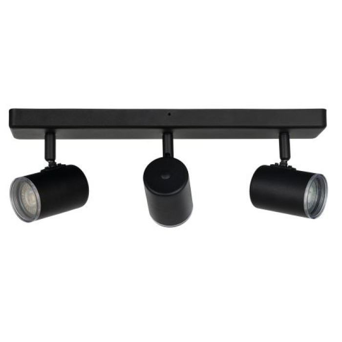 EGLO Deckenlampe 3-flammig Consuma, GU10, IP44, 40x8cm, schwarz, 901966