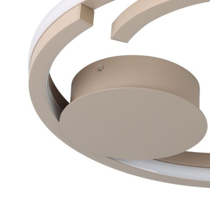 EGLO LED Deckenleuchte Mezzomonte, CCT/dimmbar Sand, Ø48cm, 4400lm, 901823