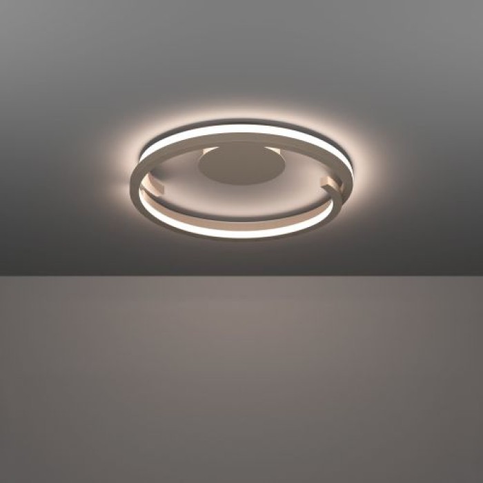 EGLO LED Deckenleuchte Mezzomonte, CCT/dimmbar Sand, Ø48cm, 4400lm, 901823