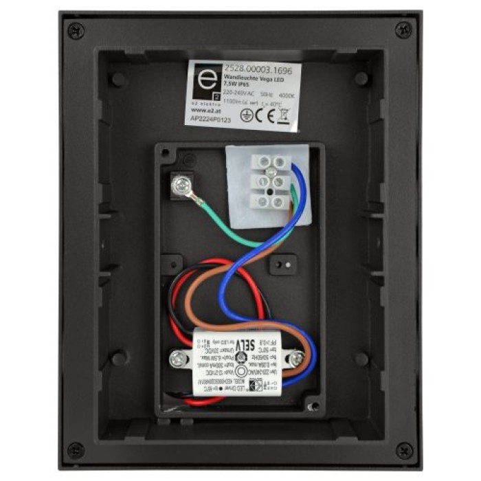 E2 Elektro Außenwandleuchte VEGA 7,5W, IP65, anthrazit, 2528000031696